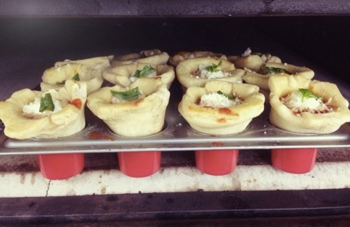 Cestini di pizza tricolore